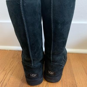TALL BLACK UGG BOOTS SOZE 8 WOMENS